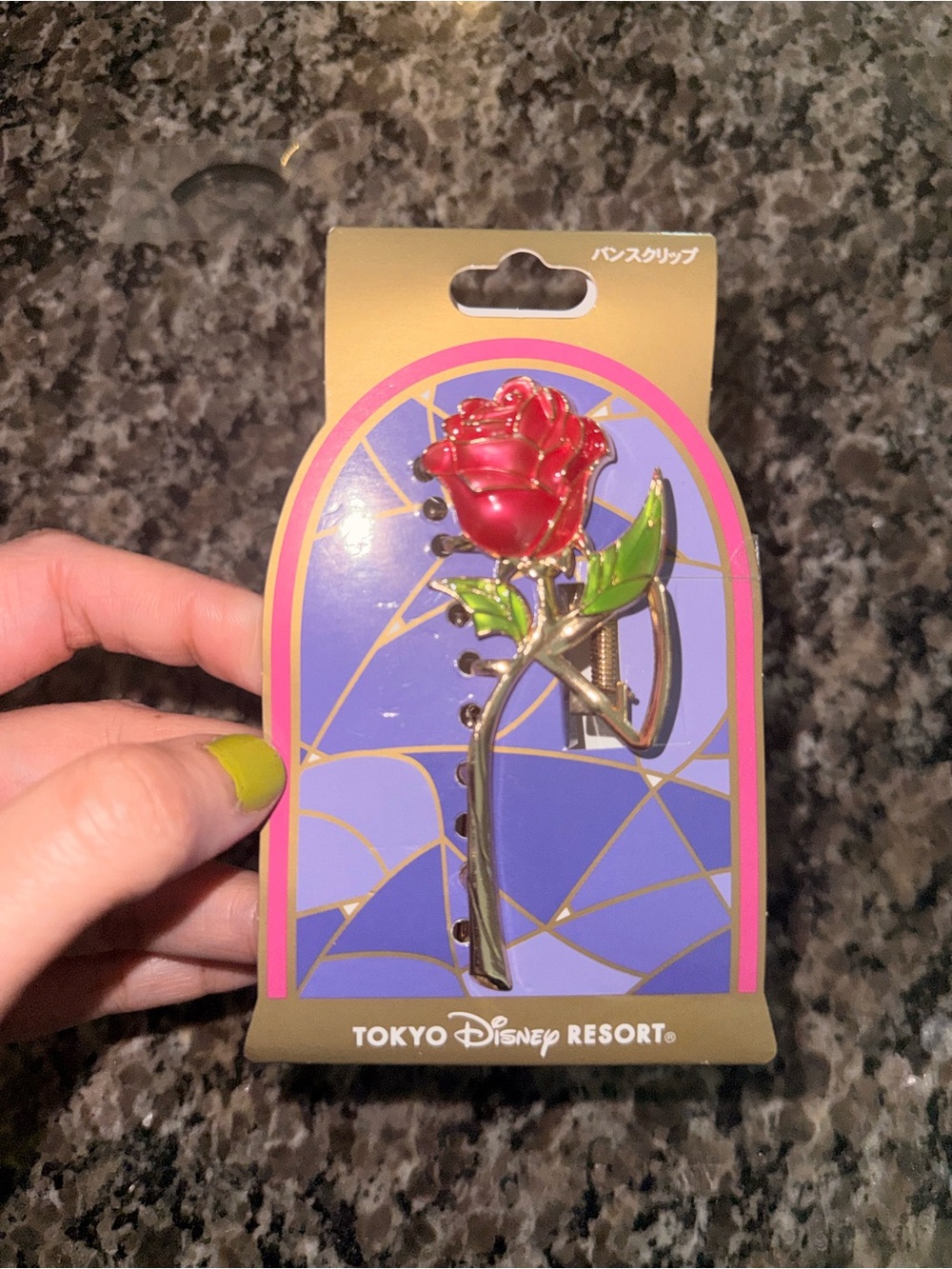 Beauty and The Beast Rose Hair Clip